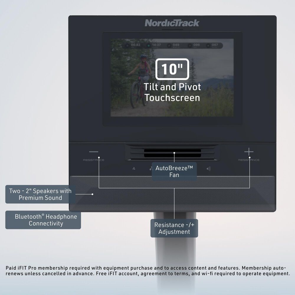 NordicTrack 10 Recumbent Bike for a Comfortable Indoor Cycling Experience, , large