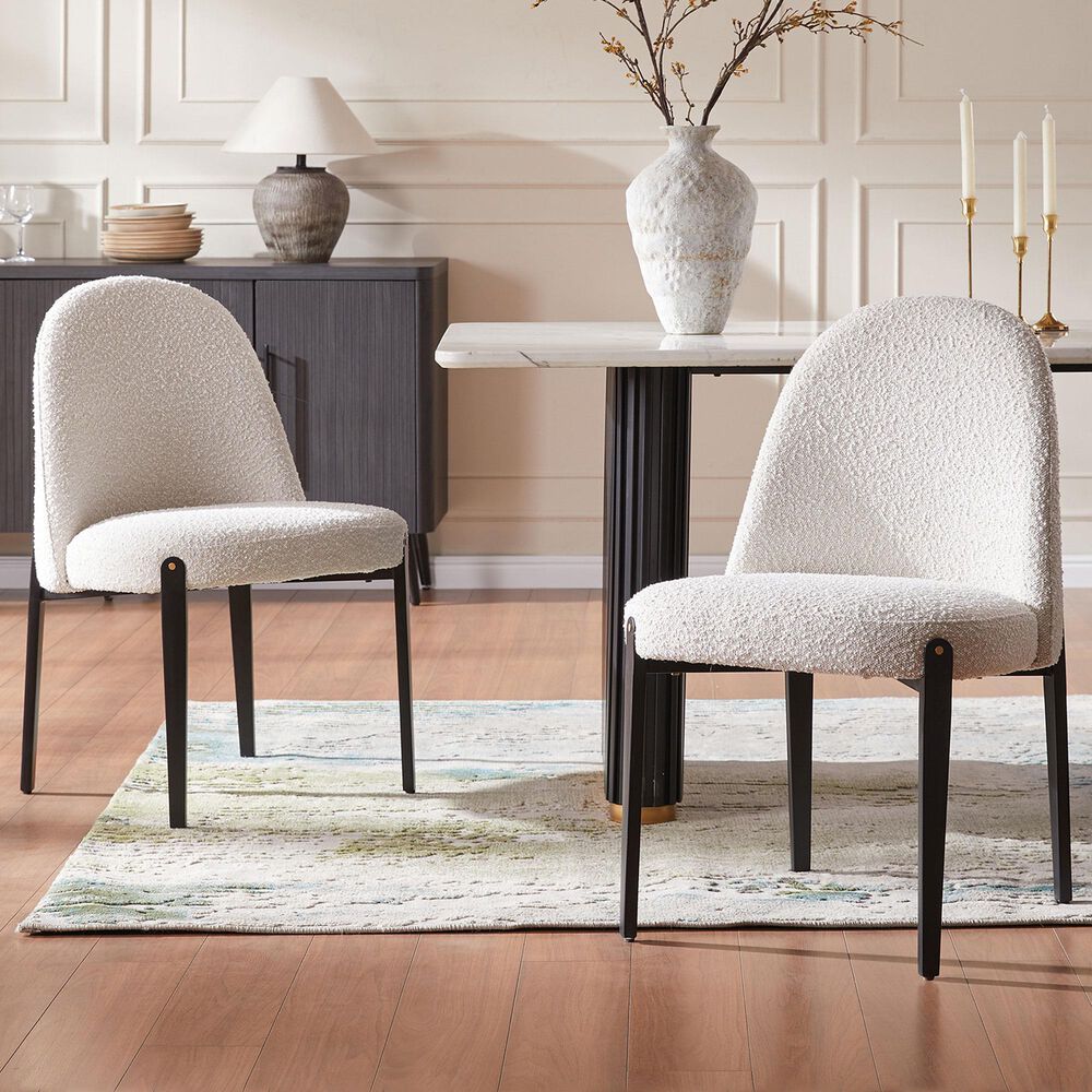Morden Fort Boucle Side Chair in White (Set of 4), , large