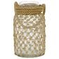 Maple and Jade 12" Decorative Indoor/Outdoor Candle Lantern with Rope Handle in Clear and Brown, , large