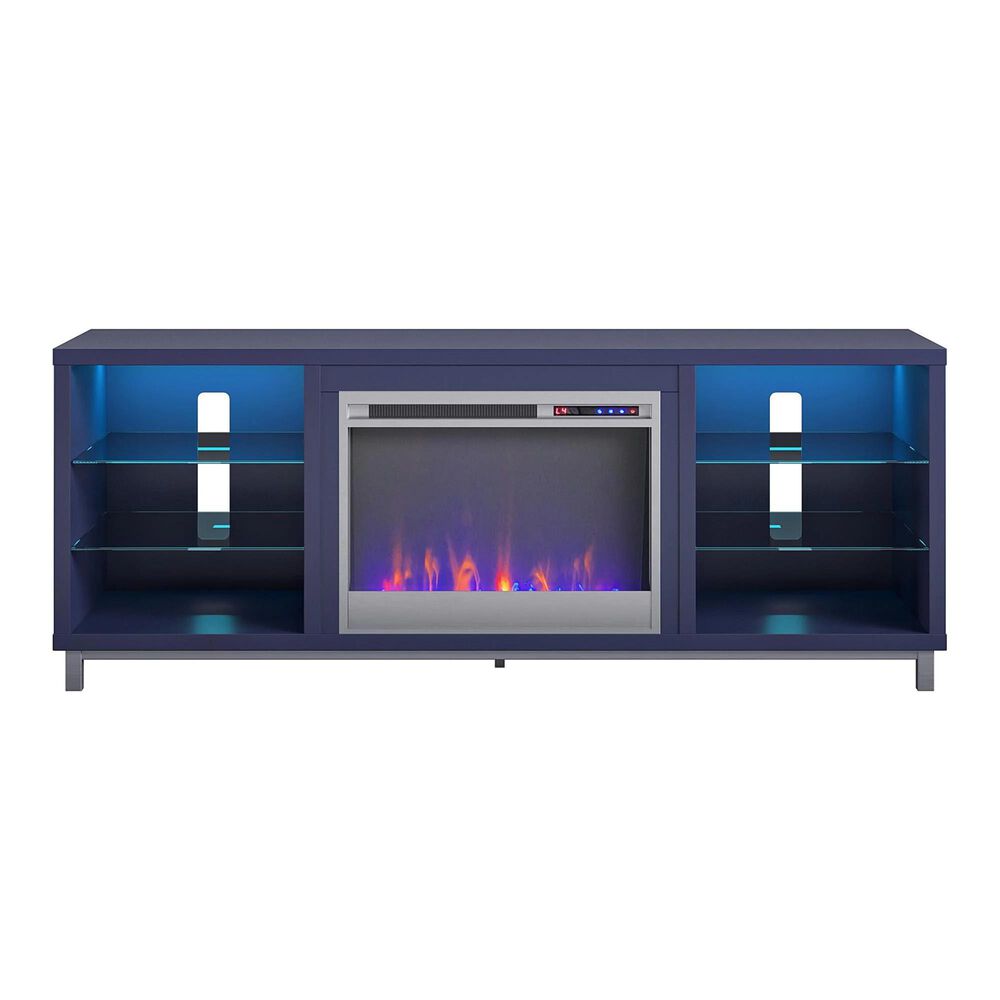 Ameriwood Home Lumina Deluxe Fireplace TV Stand in Navy, , large