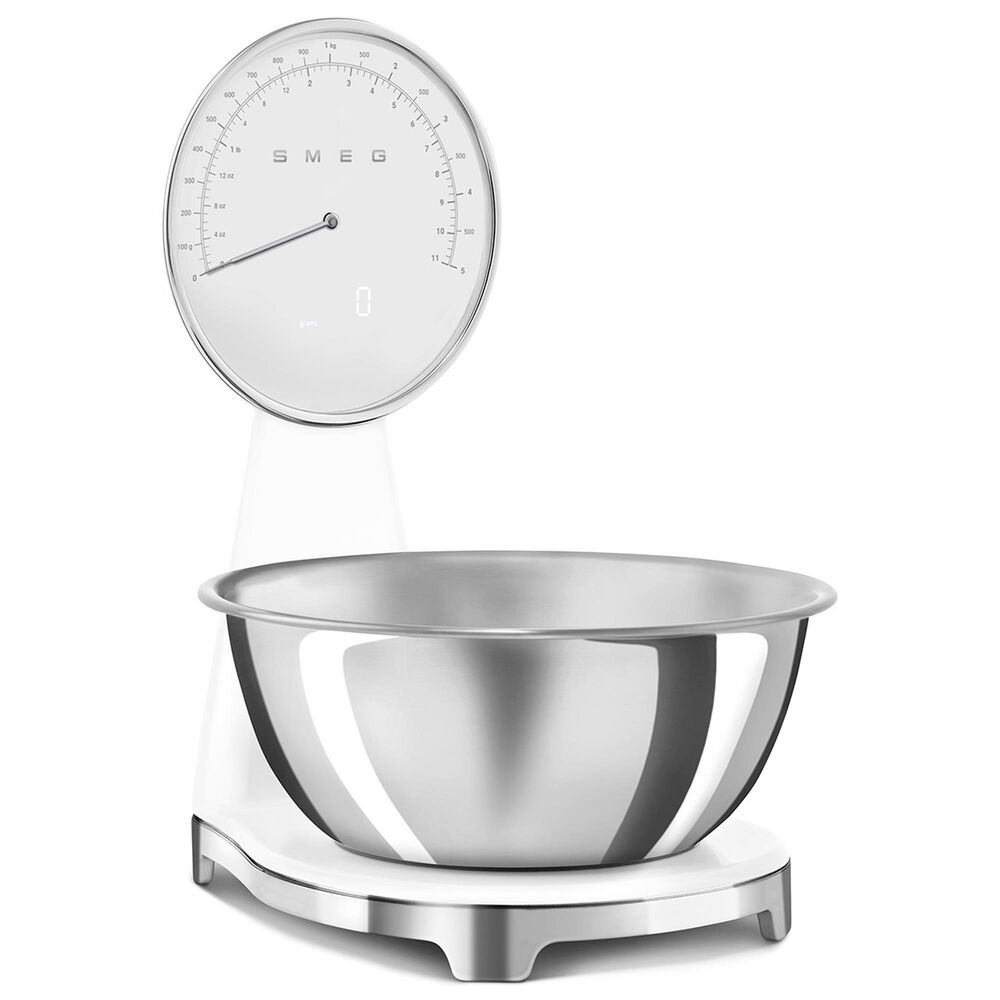 SMEG 50&#39;s Retro Style Kitchen Scale in White and Chrome, , large