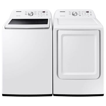 Samsung 4.5 Cu. Ft. Top Load Washer and 7.2 Cu. Ft. Gas Dryer Laundry Pair in White, , large