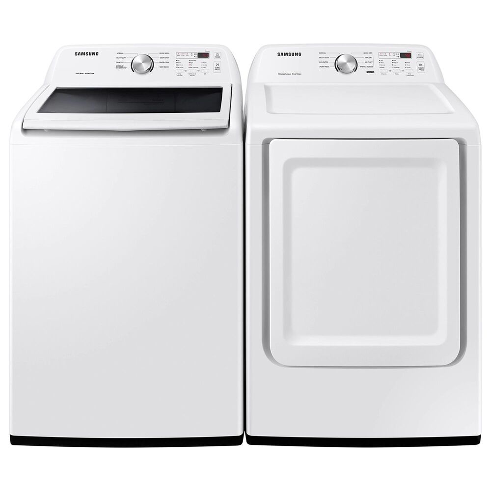 Samsung 4.5 Cu. Ft. Top Load Washer and 7.2 Cu. Ft. Gas Dryer Laundry Pair in White, , large