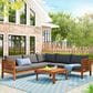 Hearth and Haven 4-Piece Outdoor Sectional Set in Gray, , large