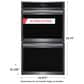 Frigidaire Gallery 30"" Double Electric Wall Oven with Total Convection in Black Stainless Steel, , large
