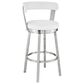Blue River Bryant 30" Swivel Barstool with White Cushion in Stainless Steel, , large