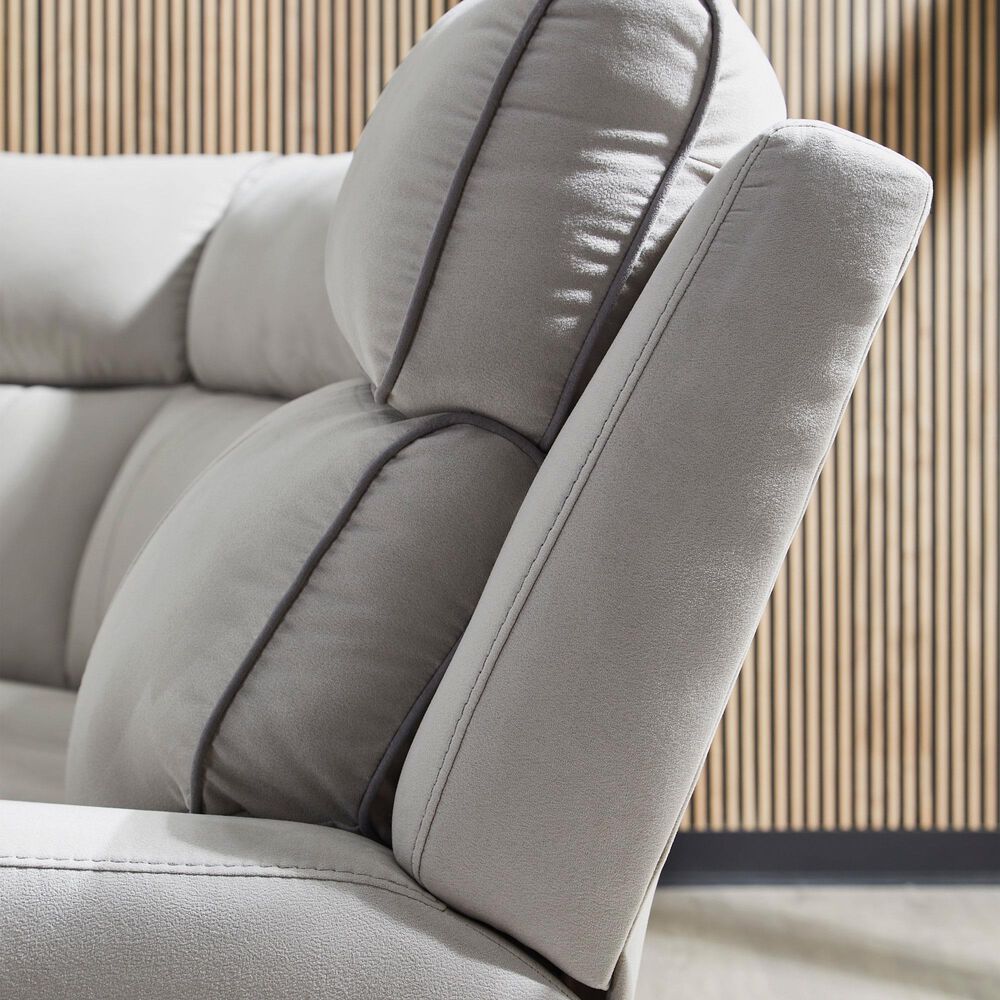 Ashley Social Pointe 5-Piece Power Symmetrical Reclining Sectional with Armless Chair in Pearl and Ash, , large