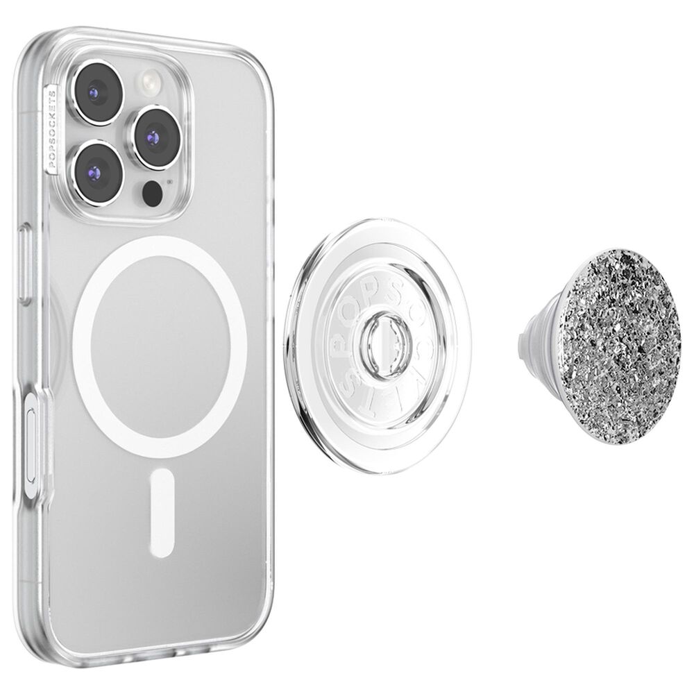 PopSockets MagSafe Circle PopGrip in Confetti Foil Silver, , large