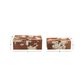 Maple and Jade 2-Piece Handmade Cowhide Decorative Box Set with Snap Front Closure in Brown and White, , large