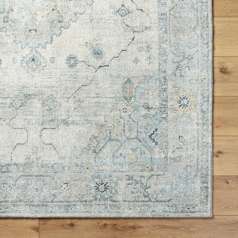 Surya Avellino AVL-2314 10&#39; x 14&#39; Light Beige, Gray, Deep Teal, Pale Blue, Tan, Light Olive and Denim Area Rug, , large