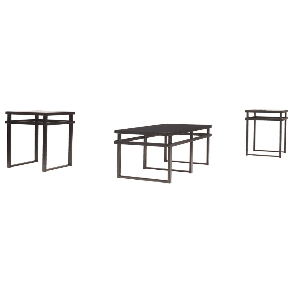 Ashley Laney 3-Piece Occasional Table Set in Black, , large