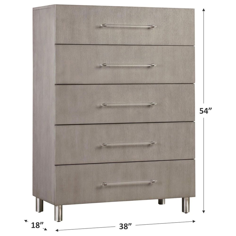 Urban Home Argento 5-Drawer Chest in Misty Grey, , large