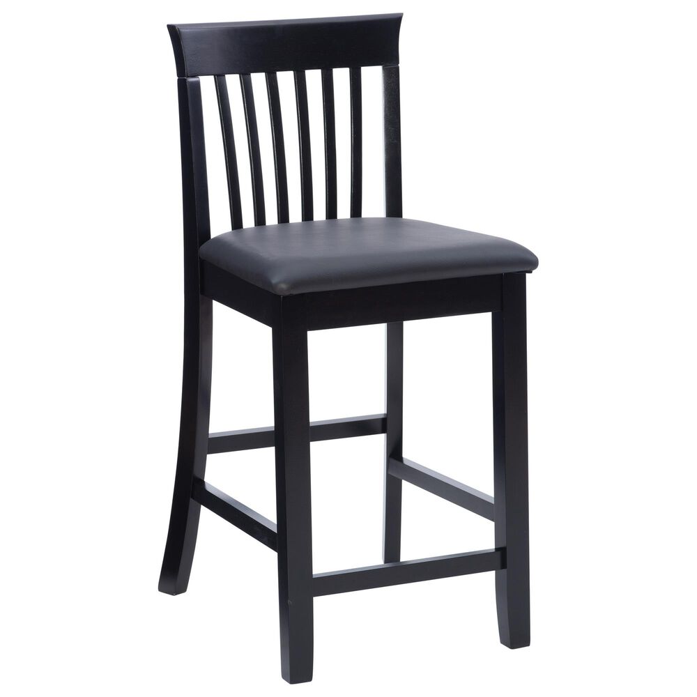 Linon Home Decor Torino Craftsman Counter Stool in Black, , large