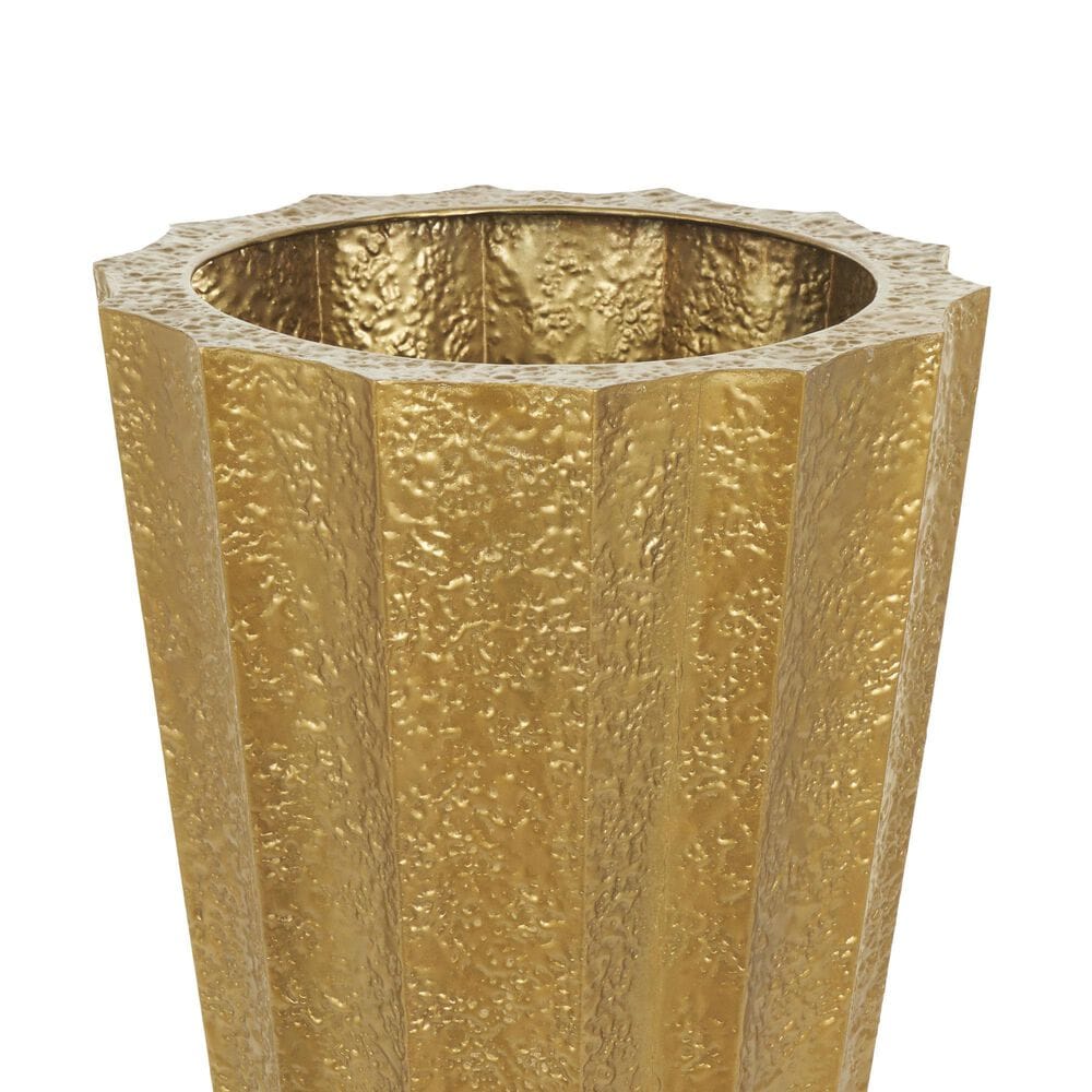 Maple and Jade 2-Piece Hammered Floor Decorative Vase Set in Gold, , large