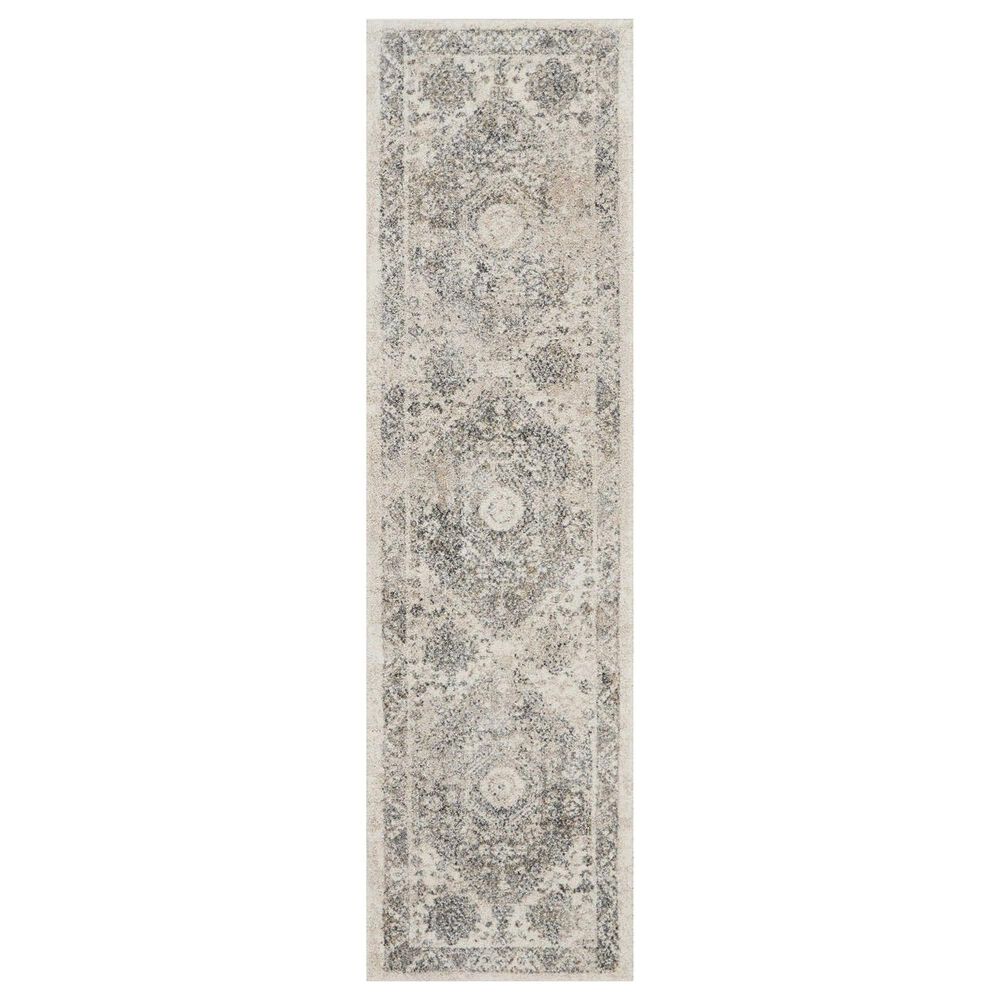 Nourison Fusion 2"2" x 7"6" Cream and Grey Runner, , large