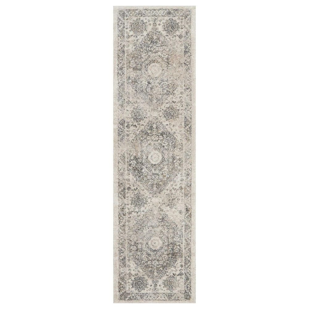 Nourison Fusion 2"2" x 7"6" Cream and Grey Runner, , large