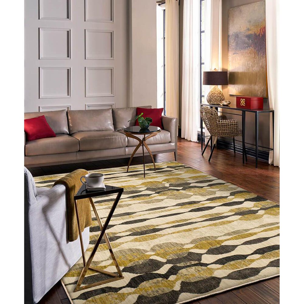 Drew and Jonathan Home Expressions Acoustic 91821-90121 2&#39; x 3&#39; Onyx Scatter Rug, , large