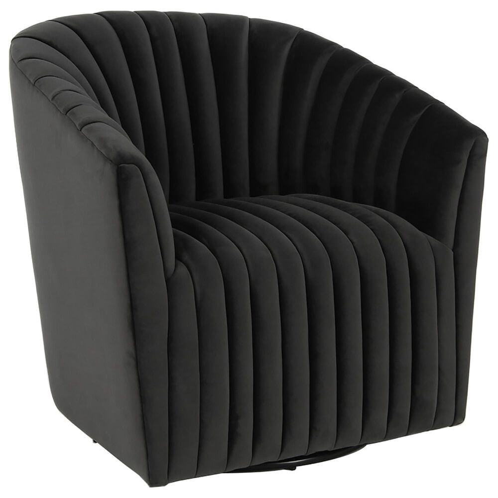 Classic Home Arline Swivel Accent Chair in Gray, , large