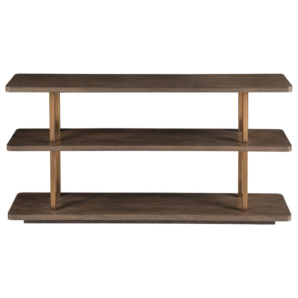 Artistica Home Andare Sofa Table in Dry Brown and Antiqued Brass, , large