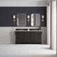 James Martin Vanities Brookfield 72" Double Bathroom Vanity in Black Onyx with 3cm Lime Delight Quartz Top and Rectangular Sinks, , large