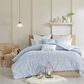 Hampton Park Brooklyn 7-Piece Full/Queen Cotton Jacquard Comforter Set in Blue, , large