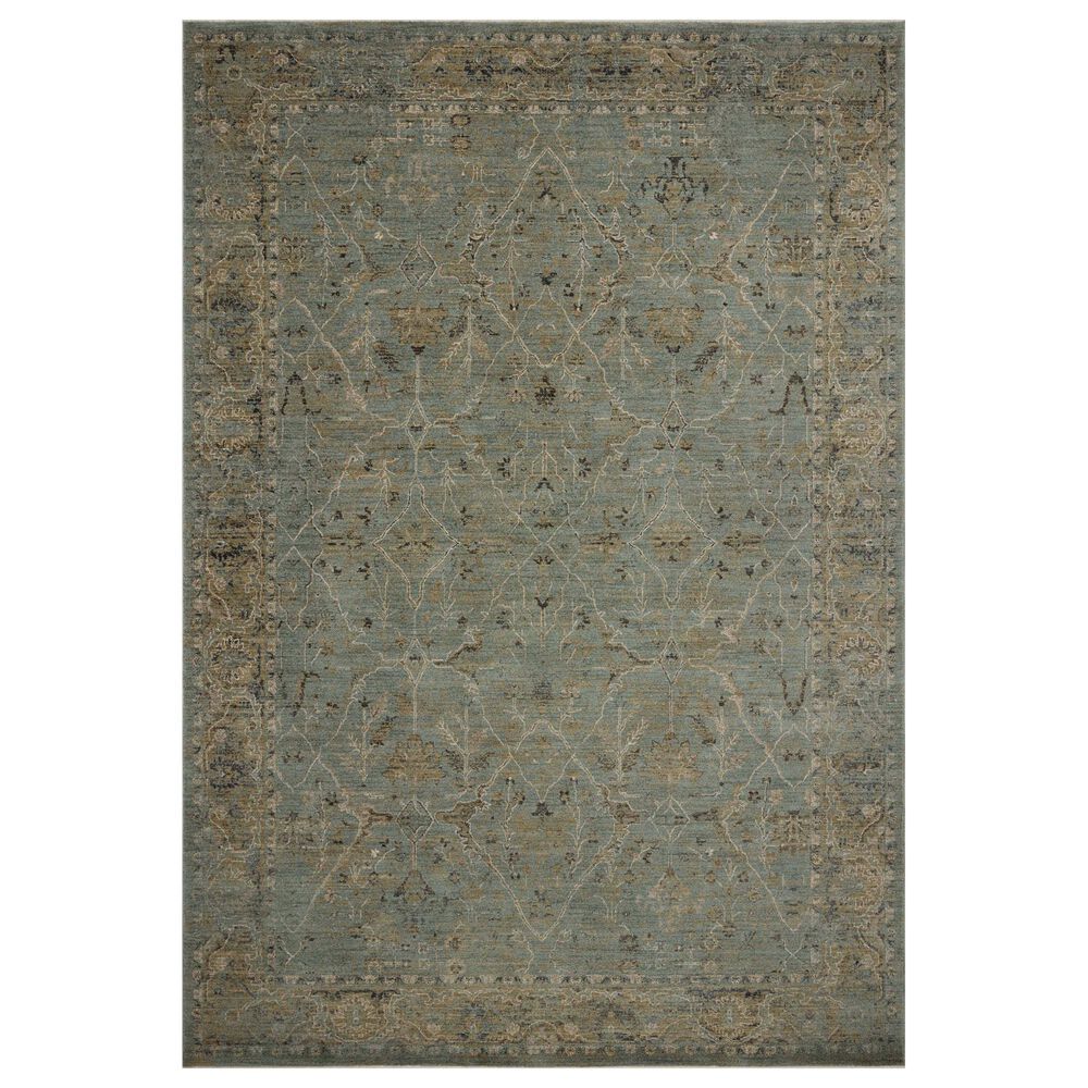 Loloi Briar Aqua and Olive 7"10" Round Area Rug, , large