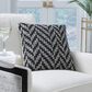 Ashley Tenslock 18" Square Throw Pillow in Black and White, , large