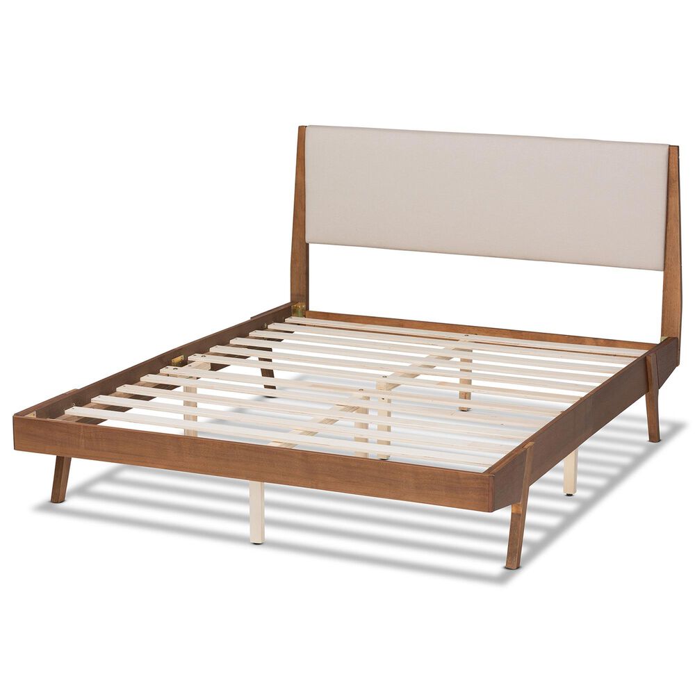 Baxton Studio Senna King Platform Bed in Walnut Brown, , large