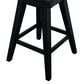 Hawthorne Furniture Solid Wood Slat Back Counter Stool in Black, , large