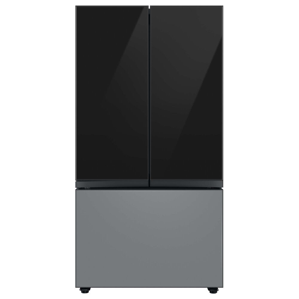 Samsung Bespoke Bespoke 3-Door French Door Refrigerator Top Panel in Charcoal Glass, , large