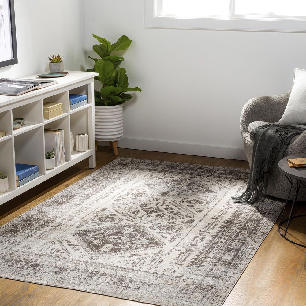 Surya Lavadora 5&#39;3&quot; x 7&#39; Brown, Gray and Light Beige Area Rug, , large