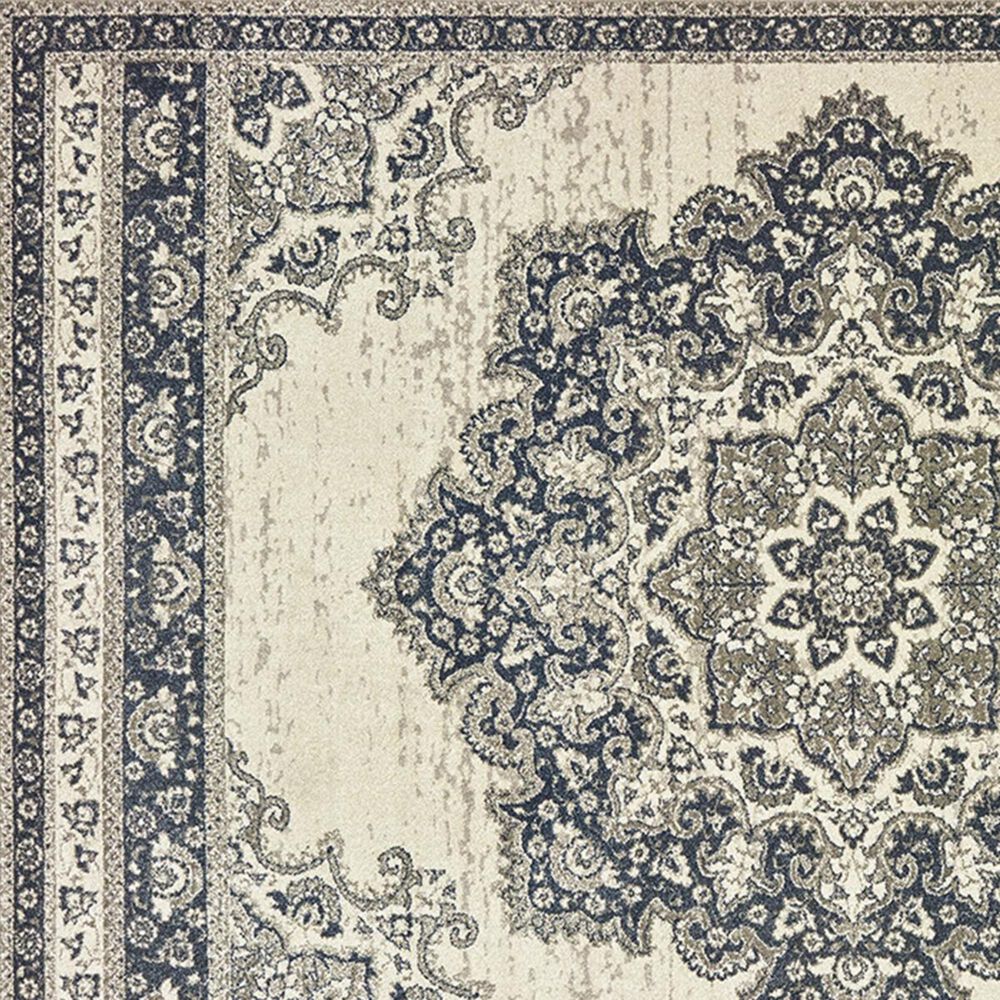 Oriental Weavers Richmond 5504I 9&#39;10&quot; x 12&#39;10&quot; Ivory and Navy Area Rug, , large