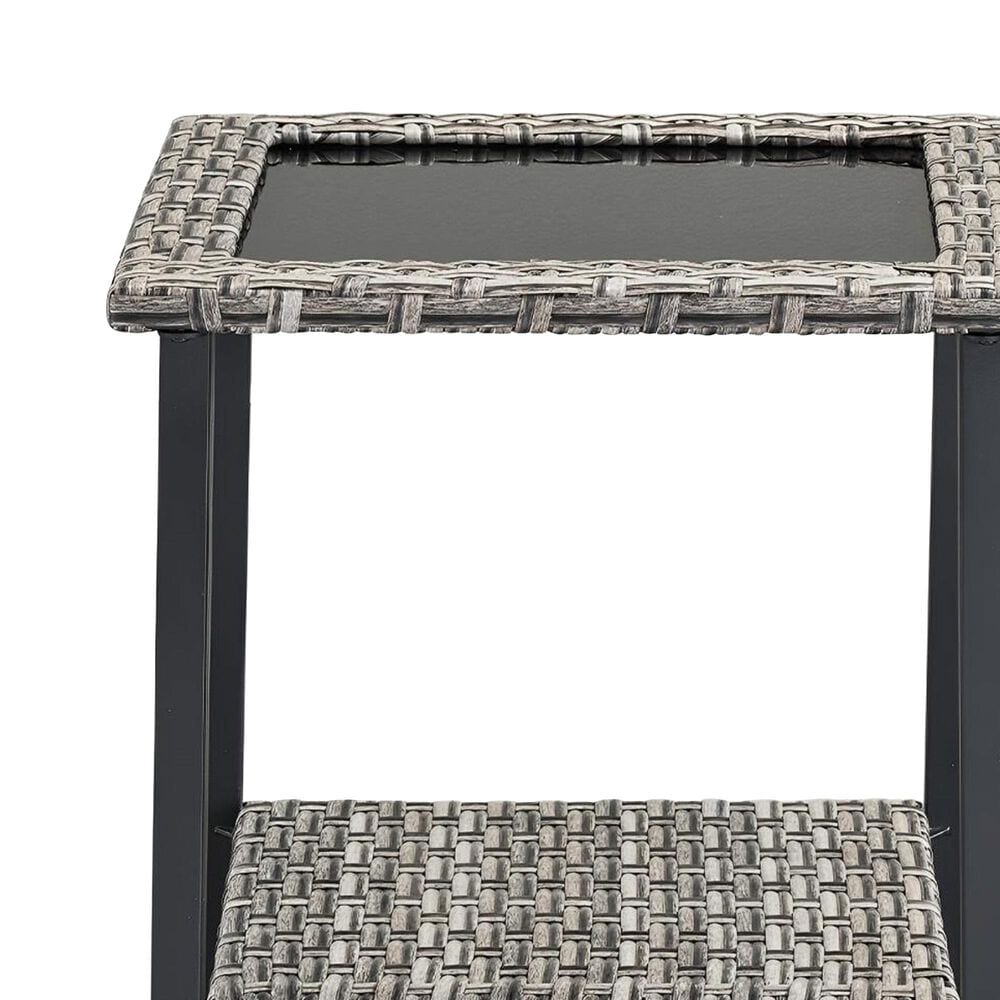 Sunwell Garden 6-Piece Patio Chat Set with Side Table in Beige, , large