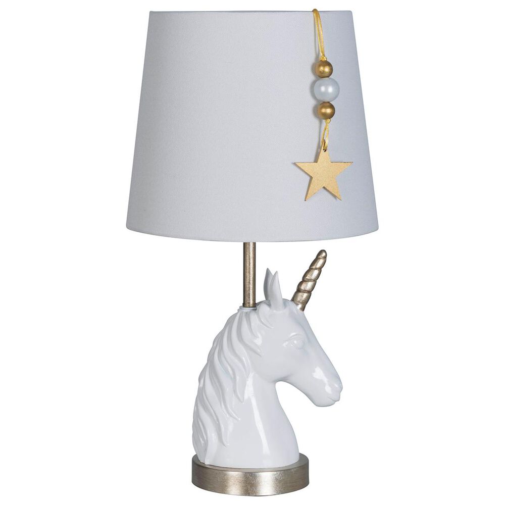 Lamps Per Se 16" Unicorn Table Lamp in White, , large