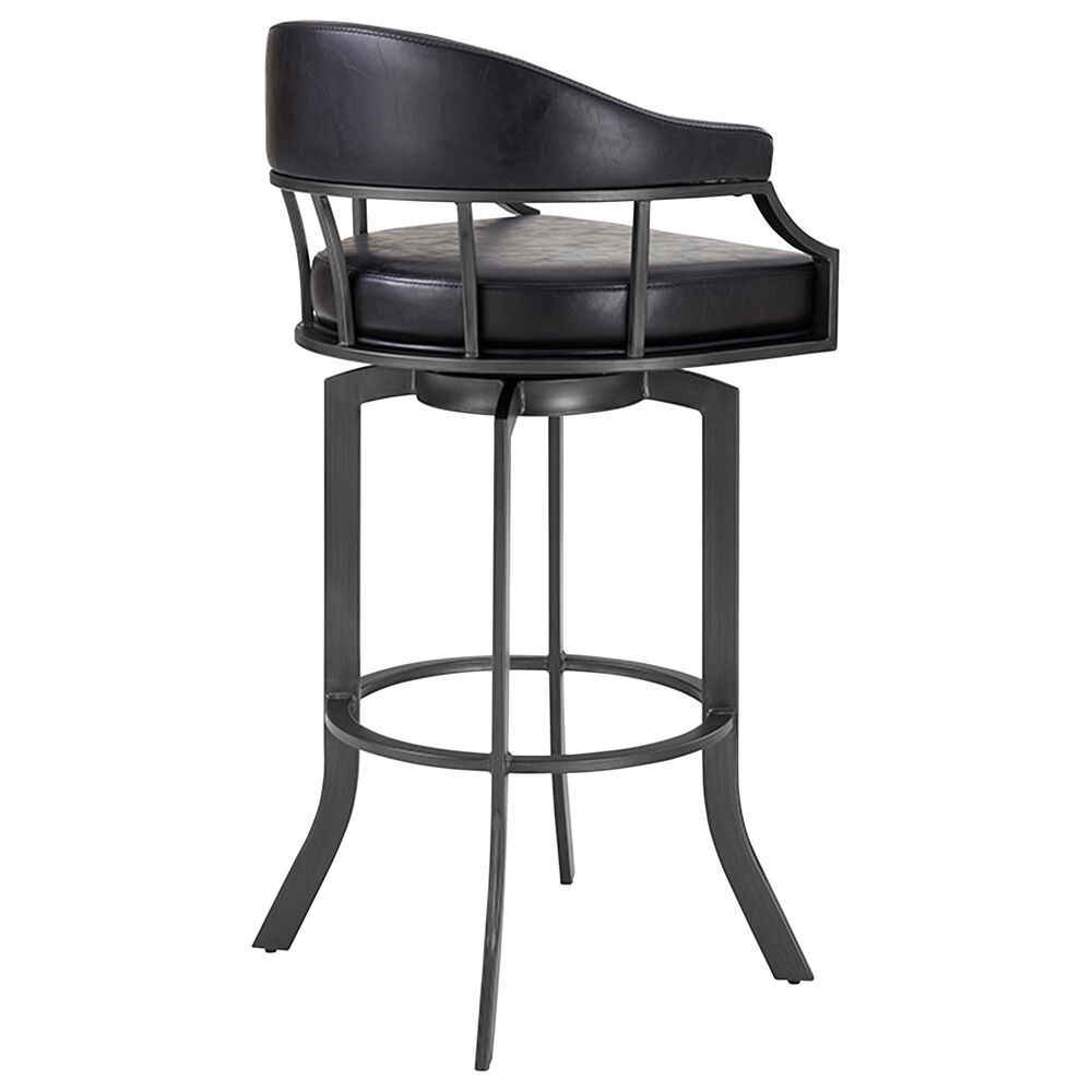 Blue River Edy Swivel 26&quot; Counter Stool with Black Cushion in Mineral, , large