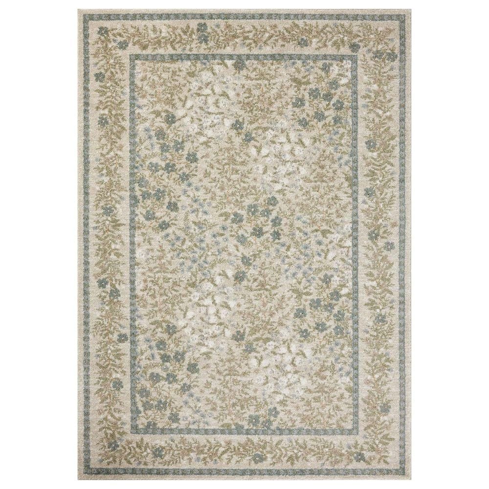 Rifle Paper Co. x Loloi Laurel Wildwood Garden 5"3" x 7"8" Cream Area Rug, , large