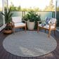 Dalyn Rug Company Laidley 8" Round Grey Indoor/Outdoor Area Rug, , large