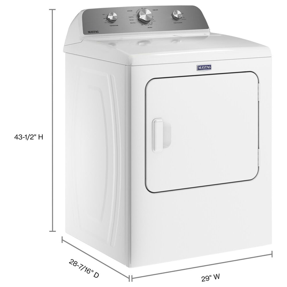 Maytag 4.7 Cu. Ft. Top Load Agitator Washer and 7.0 Cu. Ft. Top Load Electric Wrinkle Prevent Dryer in White, , large