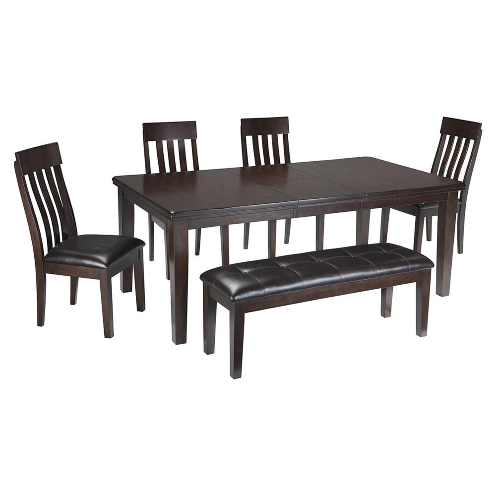 Ashley Haddigan 6-Piece Rectangular Dining Set in Dark Brown, , large
