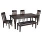 Ashley Haddigan 6-Piece Rectangular Dining Set in Dark Brown, , large