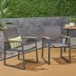 Hearth and Haven Glasgow Outdoor Dining Chair with Mesh Seat in Grey (Set of 2), , large
