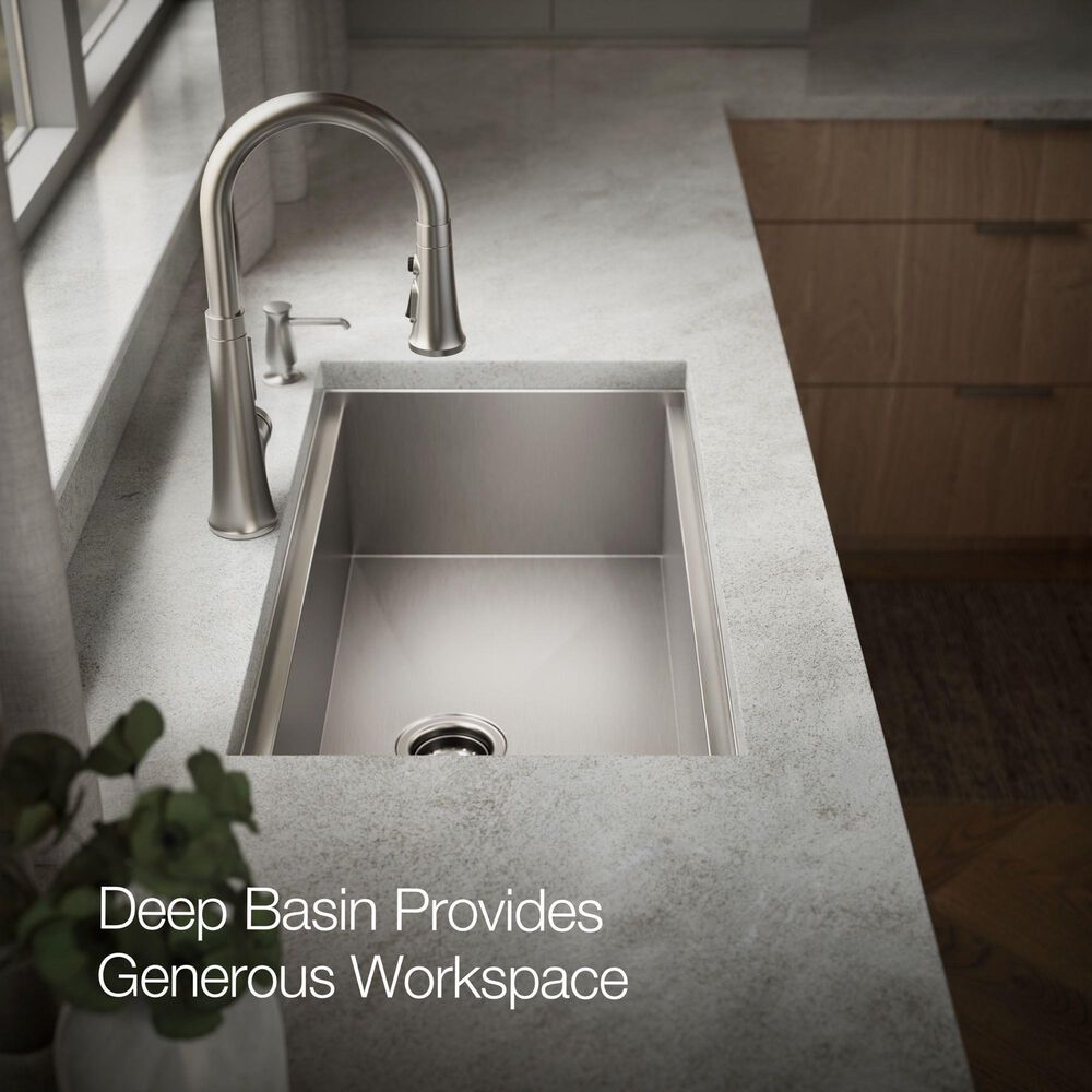 Kohler Lyric 33" Undermount Single-Bowl Kitchen Sink in Stainless Steel, , large
