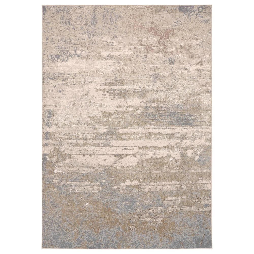 Feizy Aura 3567F 3"11" x 6" Beige and Gold Area Rug, , large