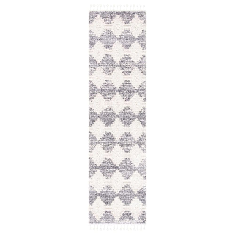 Safavieh Marrakesh MRK530 2"2" x 12" Ivory and Grey Runner, , large