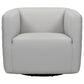 Blue River Melanie Swivel Barrel Chair in Dove Gray and Black, , large
