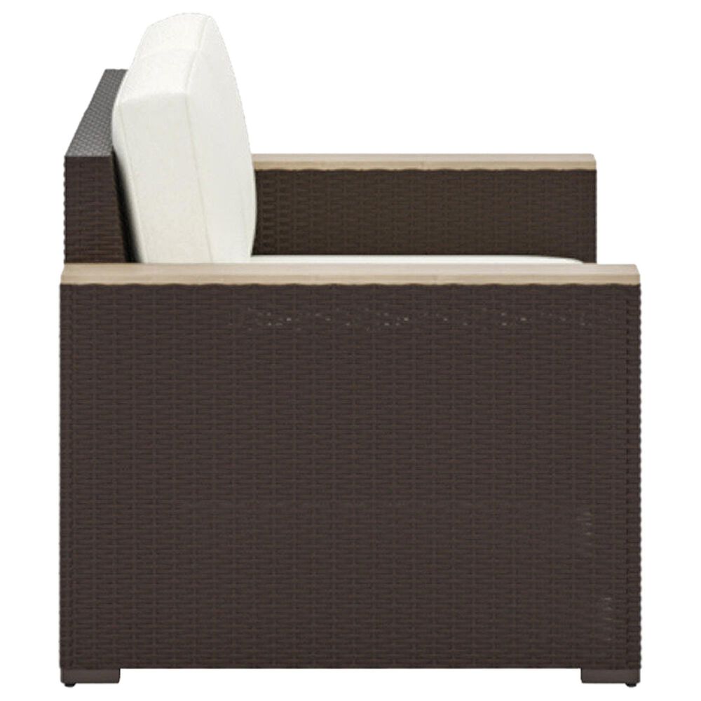 Homestyles Palm Springs 4-Piece Patio Loveseat Set in Brown, , large