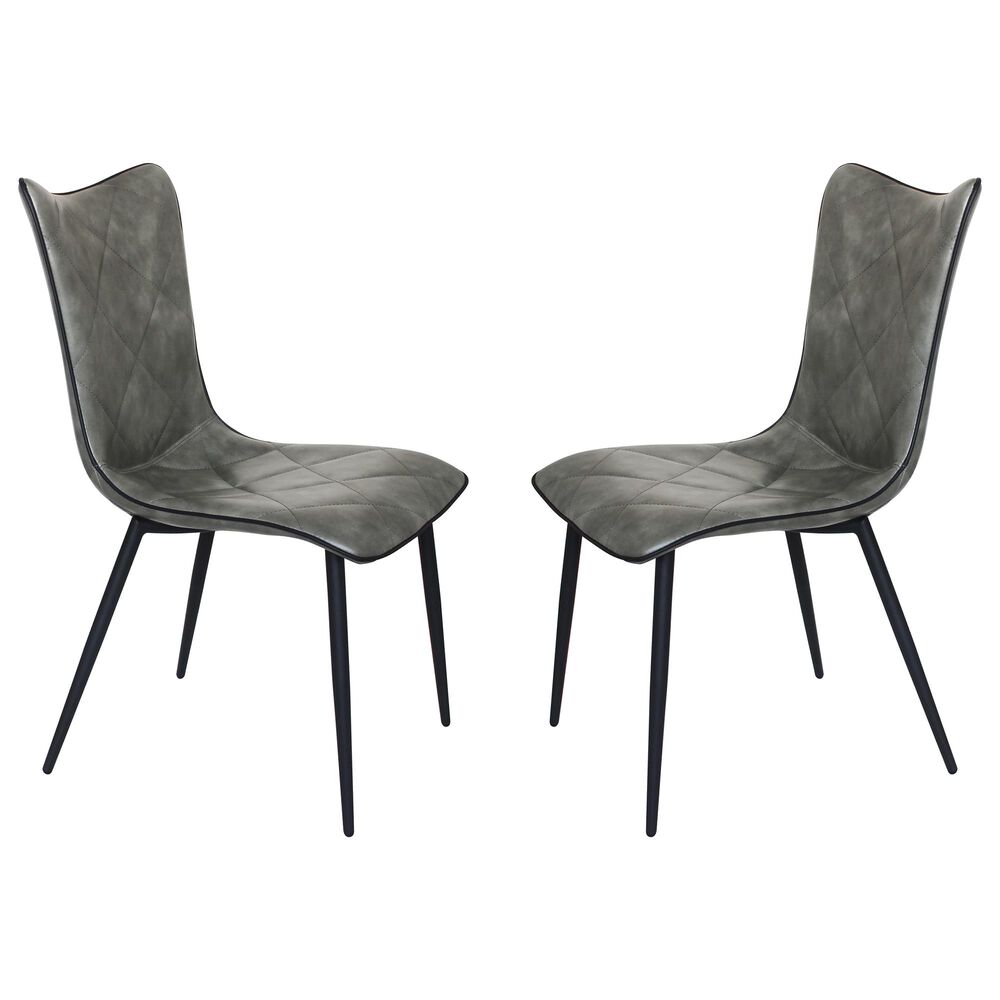Moe's Home Collection Josie Dining Chair in Grey (Set of 2), , large