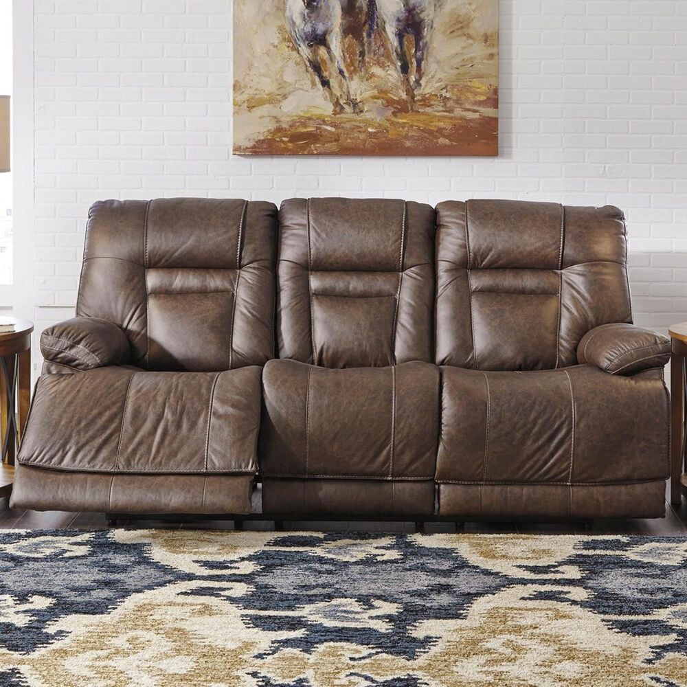 Ashley Wurstrow Power Reclining Sofa with Adjustable Headrest in Umber, , large