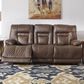 Ashley Wurstrow Power Reclining Sofa with Adjustable Headrest in Umber, , large