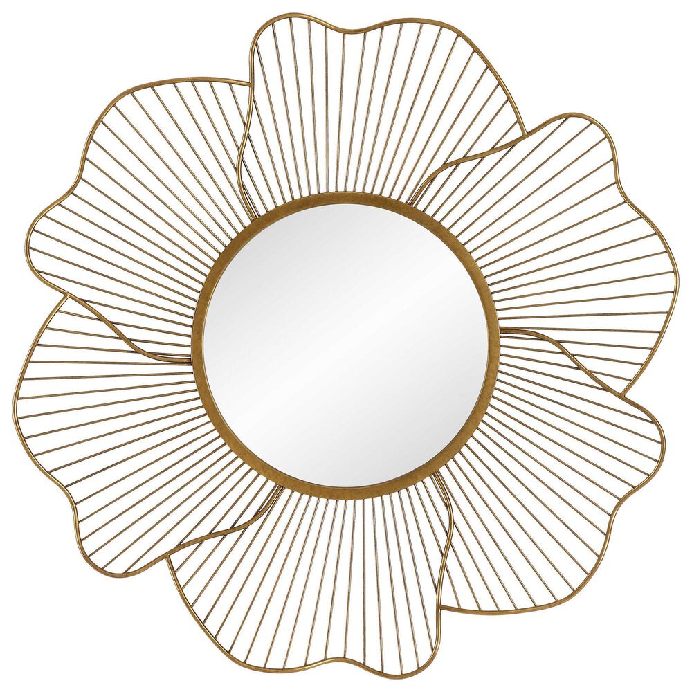 Uttermost Blossom Mirror in Gold Leaf, , large